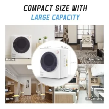 Elevon 800W Portable Clothes Dryer, 2.6 cu.ft for Small Spaces