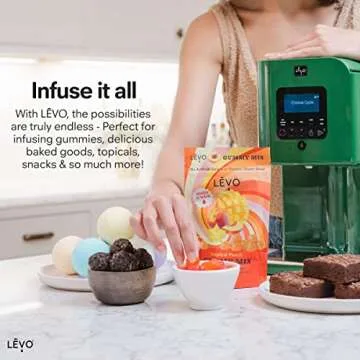 LĒVO II - Herbal Oil and Butter Infusion Machine - Botanical Decarboxylator, Herb Dryer & Oil Infuser - Mess-Free, Easy to Use - Make Infused Gummies, Brownies, Cookies & Other Treats (Licorice Black)