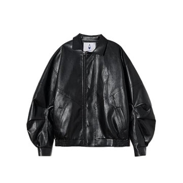 Aelfric Eden Retro Faux Leather Jacket - Casual Oversized Vintage Style for All