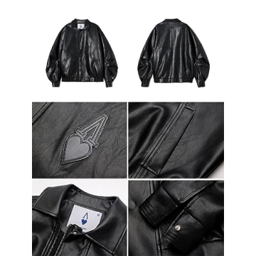 Aelfric Eden Retro Faux Leather Oversized Jacket