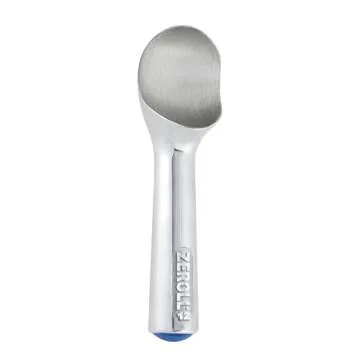 Zeroll 1012 Original Ice Cream Unique Liquid Filled Heat Conductive Handle Simple One Piece Aluminum Design Easy Release 24 Scoops per Gallon Made in USA, 3-Ounce, Silver