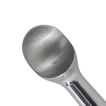 Zeroll 1012 Original Ice Cream Unique Liquid Filled Heat Conductive Handle Simple One Piece Aluminum Design Easy Release 24 Scoops per Gallon Made in USA, 3-Ounce, Silver