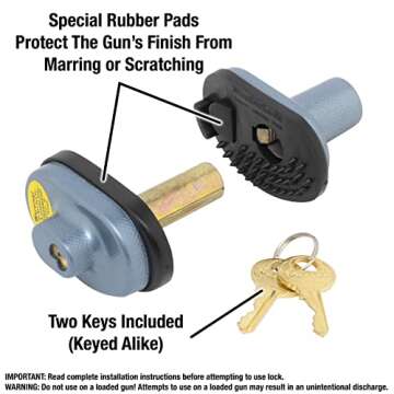 Master Lock 90TRISPT Gun Trigger Lock with Key, Pack 3 of Keyed-Alike