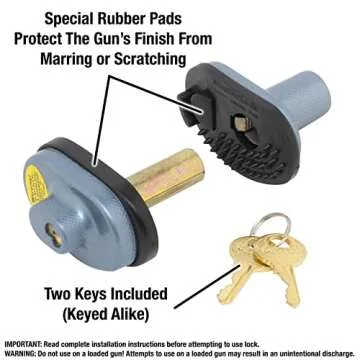 Master Lock 90TRISPT Gun Trigger Lock with Key, Pack 3 of Keyed-Alike