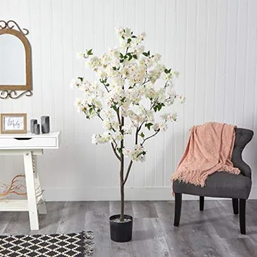 Nearly Natural Cherry Blossom 6ft Artificial Tree for Home Decor
