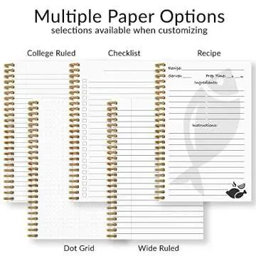 Classic Floral Personalized Notebook/Journal, Laminated Soft Cover, 120 pages of your selected paper, lay flat wire-o spiral. Size: 8.5” x 11”. Made in the USA