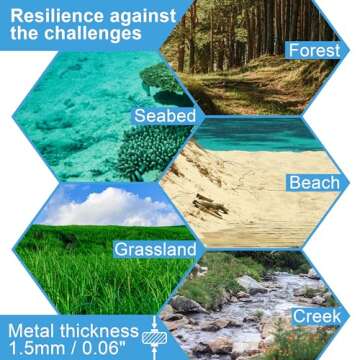 CKG Sand Scoop for Metal Detecting Heavy Duty Sand Sifter Scoop Stainless Steel 304, Metal Detector Scoop Shovel for Treasure Hunting Beach & Metal Detector Accessories, Pro