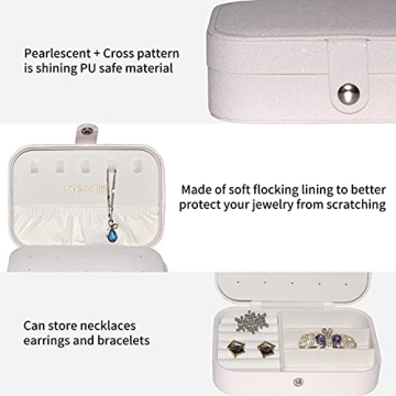 Smileshe Portable Jewelry Box for Travel and Organizing