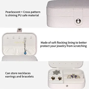 Smileshe Portable Jewelry Box for Travel and Organizing