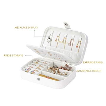 Smileshe Portable Jewelry Box for Travel and Organizing