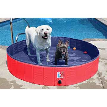 Good Doggo Shop Foldable Dog Pool - Rugged Pool for Kids and Pets - Pet Bath - Kiddie Pool - Backyar...