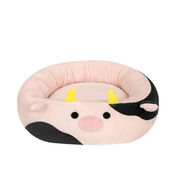 Squishmallows Original 30-Inch Connor The Cow Pet Bed - Super Soft & Durable Plush Bed