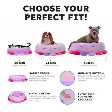Squishmallows Connor The Cow 30-Inch Pet Bed - Ultra Soft Plush
