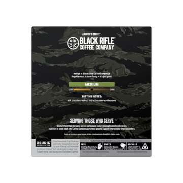 Black Rifle Coffee Company Just Black Medium Roast K Cups - 32 Count - Perfect for Keurig 1.0 & 2.0