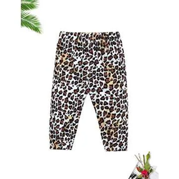 KANGKANG Newborn Baby Girls Clothes Ruffle Sleeve Romper + Leopard Pant + Leopard Headband 3PCS Outfit Set 3-6 Months…