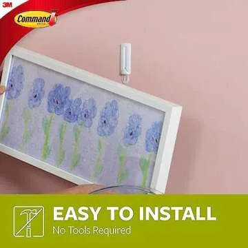 Command Wire Back Hangers, Holds up to 3 lb, 3 Hangers with 6 Command Strips, Damage Free Hanging Picture Hangers for Wire Back Frames up to 11" x 17", No Tools Frame Hanger for Living Spaces