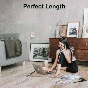 Dayaoncy Fast Charging USB-C Wall Charger with 10FT Cable