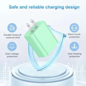 Dayaoncy Fast Charging USB-C Wall Charger with 10FT Cable
