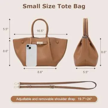 CATMICOO Faux Leather Tote Bag for Women - Luxury Handbag