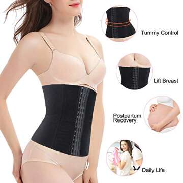 Nebility Maternity Belly Band Postpartum Recovery Belt Waist Trainer Abdominal Wrap C-section Postna...