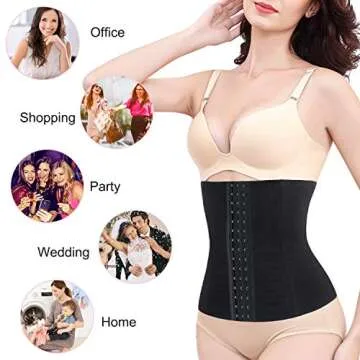 Nebility Maternity Belly Band Postpartum Recovery Belt Waist Trainer Abdominal Wrap C-section Postnatal Girdle (L, Black)