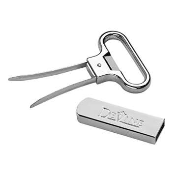 DeVine- Ah So Wine Opener for Vintage Bottles - Two-Prong Cork Puller & Corker With Sleek Case - Gre...