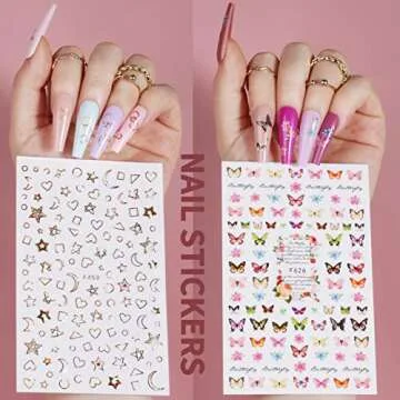 Teenitor Full Cover Color Press On Coffin Nails, 576pcs Fake Nail Tips in 24 Colors, Glue On Long Ballerina False Nails