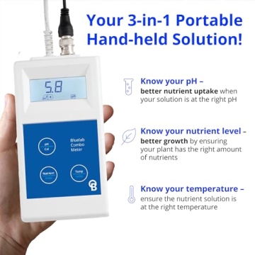 Bluelab Combo Meter - pH, Temp & EC Tester for Plants