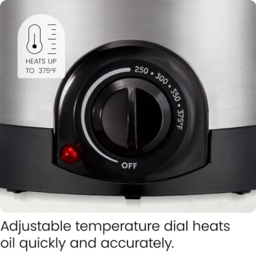 Chefman Fry Guy Deep Fryer, Adjustable Temperature, 1L Capacity