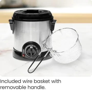 Chefman Fry Guy Deep Fryer, Adjustable Temperature, 1L Capacity