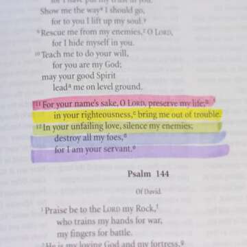 Coffee & Bible Highlighters, No Bleed, Pastel Colors - 5 Pack