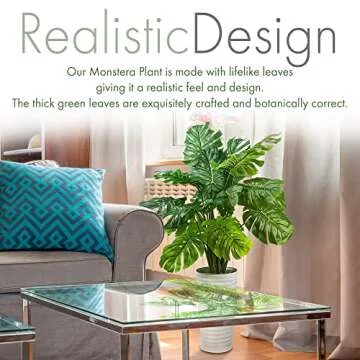 LCG Florals 4 Ft Artificial Monstera Plant for Decor