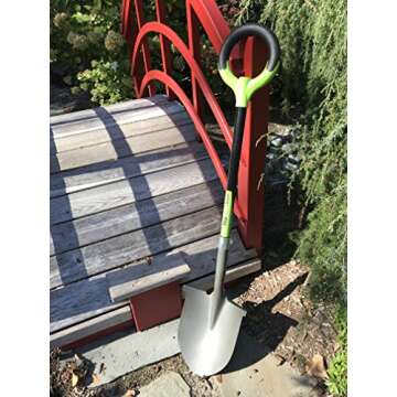 Radius Garden 25202 Pro-Lite Carbon Steel Shovel, Green