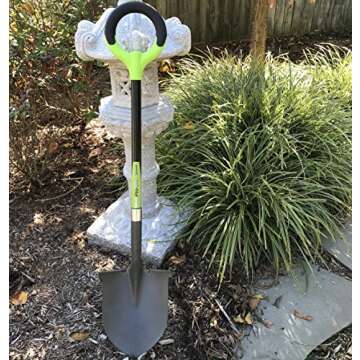 Radius Garden 25202 Pro-Lite Carbon Steel Shovel, Green