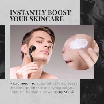 Linduray 0.25mm Derma Roller with Case Included - 540 Titanium Microneedle Tool