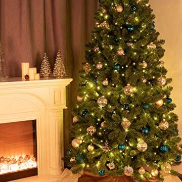 KI Store Dark Teal Christmas Balls 34pcs 2.36-Inch Christmas Tree Decoration Ornaments for Xmas Tree Holiday Wreath Garland Decor Ornaments Hooks Included