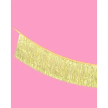 xo, Fetti Yellow Fringe Banner - 5 Ft. Party Decor