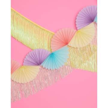 xo, Fetti Yellow Fringe Banner - 5 Ft. Party Decor