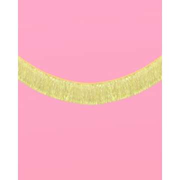 xo, Fetti Yellow Fringe Banner - 5 Ft. Party Decor