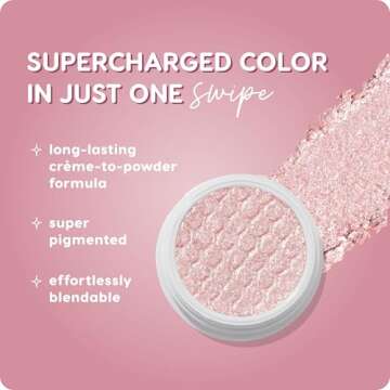 ColourPop Super Shock Shadow - High-Pigment, Crème-Powder Eye Makeup - Single Glitter Eyeshadow with Minimal Fallout and Unique Bouncy Texture - Baby Pink Eyeshadow - Frog (0.07 oz)