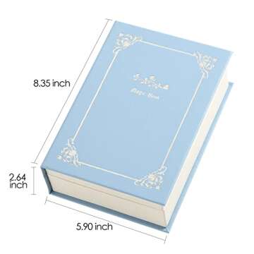 CASEGRACE Jewelry Box Organizer PU Leather Diary Jewelry Box with Magic Book Design Jewelry Case for...