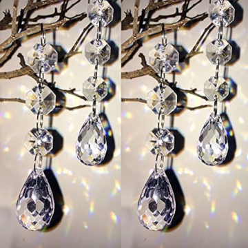 HOHIYA 30 Pcs Crystal Ornaments for Elegant Decor