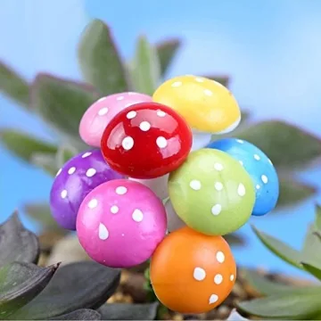 SHANGHh 100 Pieces Foam Mushroom Miniature Garden Mushroom fit for Decorative Gardening (Red)