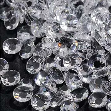 5300 Pieces Clear Non Hotfix Flat Back Gems Round Resin Rhinestones Kit 4 Mixed Sizes（2-5mm） with Picking Pen and Tweezer for Nails Crafts Makeup Eyes DIY Christmas Gift Clothes Phone Bottles