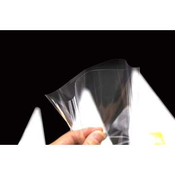 Muyindo 100 Pieces (5x10 Inch) Clear Bags Cone Bag Cello Bags Popcorn Bags Triangle Goody Bags with Twist Ties for Candies Handmade Cookies Bags