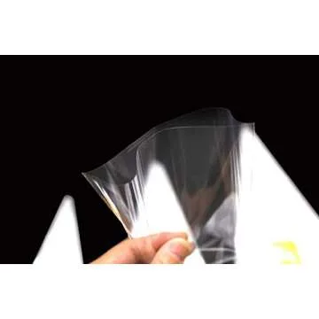 Muyindo 100 Pieces (5x10 Inch) Clear Bags Cone Bag Cello Bags Popcorn Bags Triangle Goody Bags with Twist Ties for Candies Handmade Cookies Bags