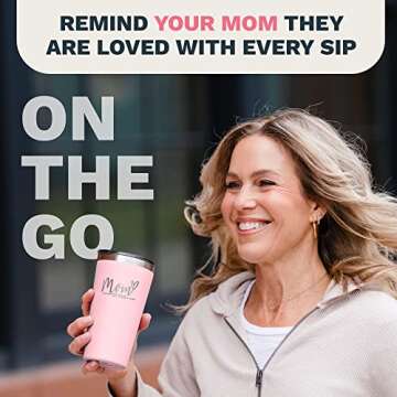 New Mom Gifts for Women After Birth - Mom Est. 2023, 16 oz Blush Mom Tumbler with Lid - Sentimental ...