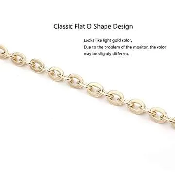Mini Copper Purse Chain Shoulder Crossbody Strap Bag Accessories Charm Decoration (Gold, 18'')