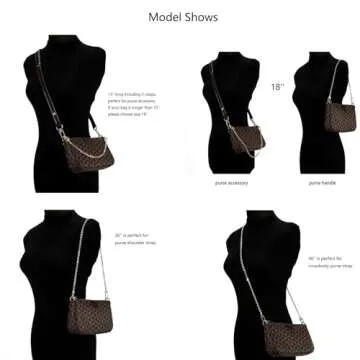 Mini Copper Purse Chain Shoulder Crossbody Strap Bag Accessories Charm Decoration (Gold, 18'')