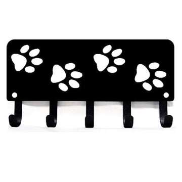 The Metal Peddler Dog Paws Key Rack Hanger – 6" Organizer for Pet Lovers